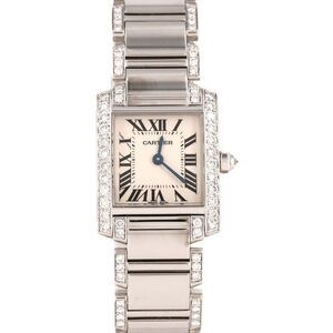 Cartier Tank Française SM WG D・brace Half D We1002sc WG Quartz